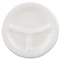 Dart Laminated Foam Plates, 9" dia, White, Round, 3 Compartments, PK500 9CPWQ - alternate 1